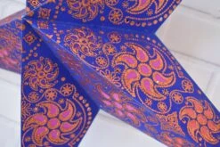 24" Blue / Copper Glitter Winds Paper Star Lantern, Hanging Decoration -Christmas Decoration Shop SD 11 BLBRG 1