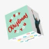 Merry Christmas To You Green Minimalist Confetti-exploding Greetings Card -Christmas Decoration Shop af5c3d484eb0332c72574bb374bb3a5a