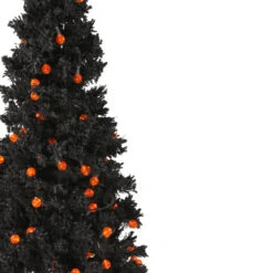 4.5' Pre-Lit Black Flocked Pencil Artificial Christmas Tree - Orange LED Lights - 30657569 9 4.5' Pre-Lit Black Flocked Pencil Artificial Christmas Tree - Orange LED Lights - 30657569 -Christmas Decoration Shop allstate ytf144 bk 2 89998.1588397918