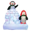 Brite Star 5' LED Lighted Penguin Family On Igloo Inflatable Outdoor Decoration 49-029-00 -Christmas Decoration Shop apiiqd1fq 64696.1646091963