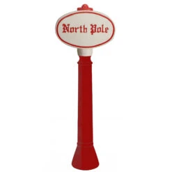45" North Pole Sign Blow Mold Outdoor Christmas Decor 76940
