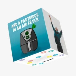 And A Partridge In An Air Fryer Christmas Confetti-exploding Greetings Card