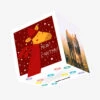 Merry Christmas Giraffe Wearing Red Scarf And Hat Confetti-exploding Greetings Card -Christmas Decoration Shop c8aaf97888748448fdae0e1378d63676