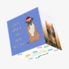 Merry Christmas And Happy New Year Bulldog Blue Theme Confetti-exploding Greetings Card -Christmas Decoration Shop cecc63684469e43349c6e3d7202014fe