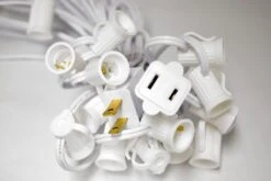 12" Christmas Holiday Red And Green Paper Lantern LED String Light COMBO Kit (21 FT, EXPANDABLE, White Cord) -Christmas Decoration Shop cord only 100 socket outdoor patio diy string light 102 ft white w e12 base expandable end to end 9 fd5b69a5 189d 4a4d 9b21 f2b7713628dd