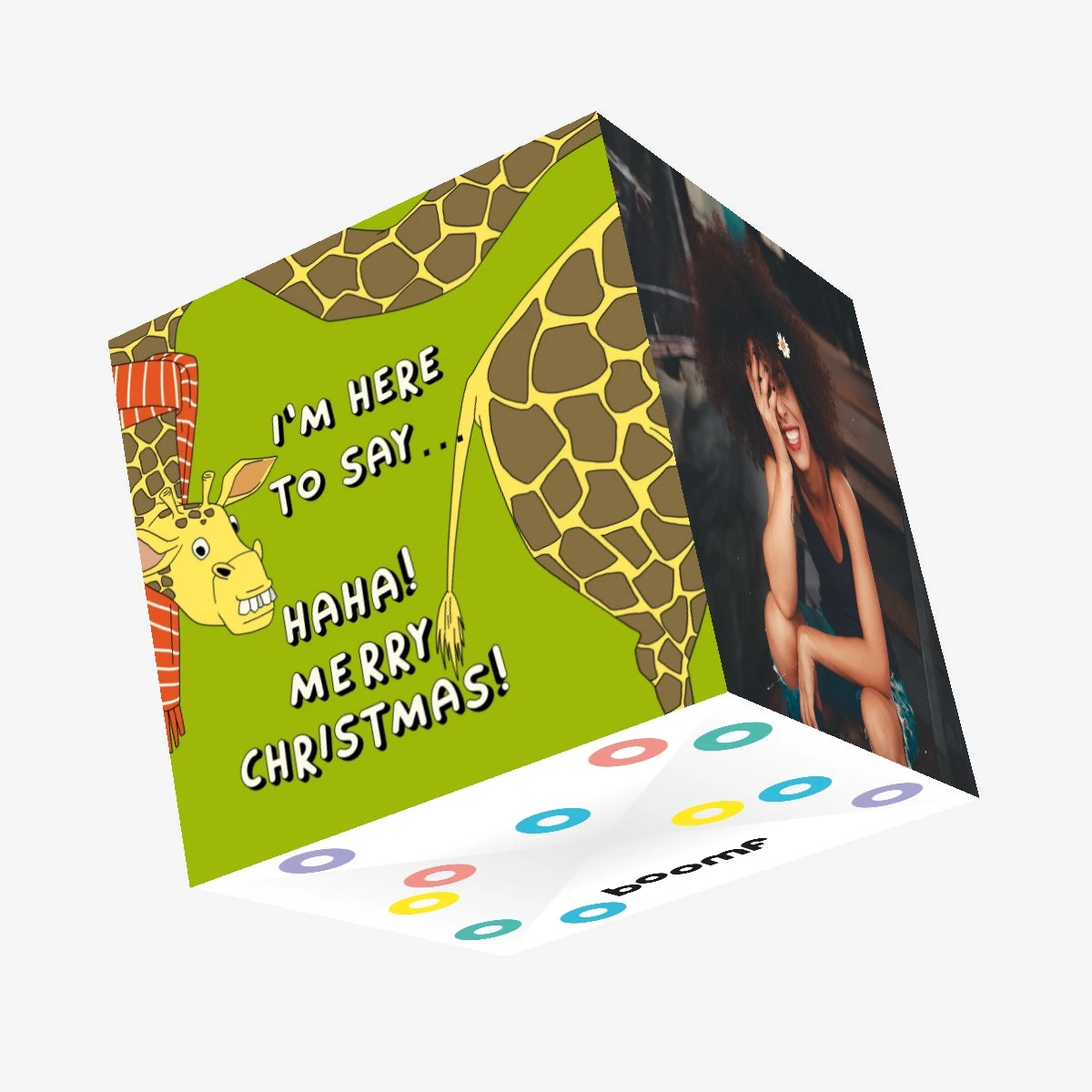 Kiwi Merry Christmas Funny Giraffe Confetti-exploding Greetings Card 3 Kiwi Merry Christmas Funny Giraffe Confetti-exploding Greetings Card