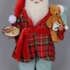 Karen Didion Santa - 16in - Milk & Cookies Santa -Christmas Decoration Shop decorative figurine milk cookies santa 24