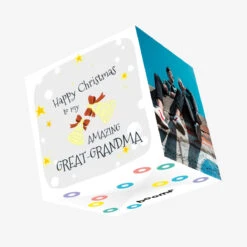 Merry Christmas Great Grandma Christmas Bells Confetti-exploding Greetings Card