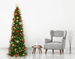 5.5' Pre-Lit Gold And Red Artificial Pine Christmas Tree – Clear LED Lights 13 5.5' Pre-Lit Gold And Red Artificial Pine Christmas Tree – Clear LED Lights -Christmas Decoration Shop dezy2018 et hist 5520236 28856.1587644093
