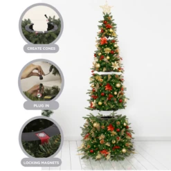 5.5' Pre-Lit Pre-Decorated Gold And Silver Artificial Christmas Tree – Clear LED Lights 13 5.5' Pre-Lit Pre-Decorated Gold And Silver Artificial Christmas Tree – Clear LED Lights -Christmas Decoration Shop dezy2018 et met 5520236 75500.1588371443