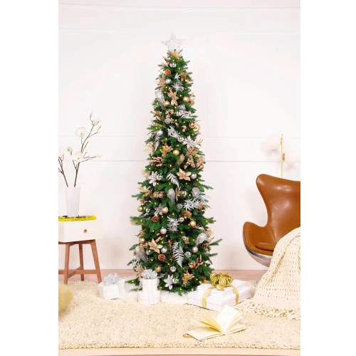 5.5' Pre-Lit Pre-Decorated Gold And Silver Artificial Christmas Tree – Clear LED Lights 5 5.5' Pre-Lit Pre-Decorated Gold And Silver Artificial Christmas Tree – Clear LED Lights - Image 3