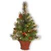 Christmas Central 3' Pre-Lit Crestwood Spruce Artificial Christmas Half Tree, White LED Lights -Christmas Decoration Shop dnat20cw7 306 3ht b 90509.1670489785