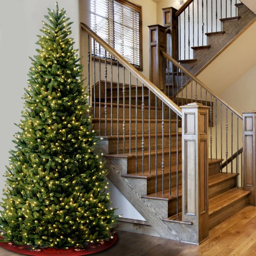 Christmas Central 10’ Pre-Lit Slim Natural Fraser Fir Artificial Christmas Tree, Clear Lights 4 Christmas Central 10’ Pre-Lit Slim Natural Fraser Fir Artificial Christmas Tree, Clear Lights - Image 2