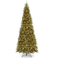 Christmas Central 12’ Pre-Lit Medium Tiffany Fir Artificial Christmas Tree, Clear Lights