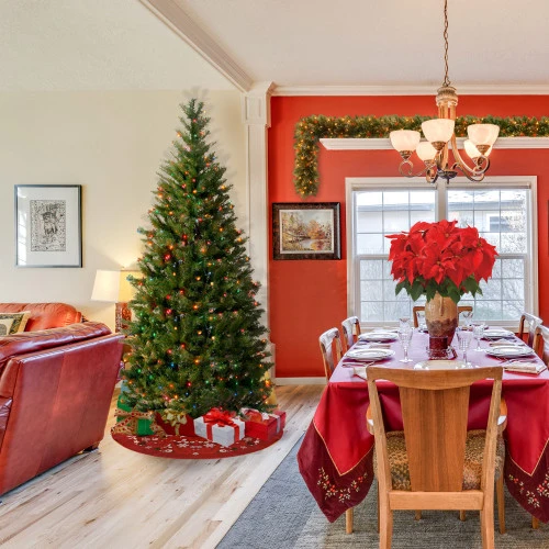 Christmas Central 7' Pre-Lit Aspen Spruce Artificial Christmas Tree - Multi-Color Lights 4 Christmas Central 7' Pre-Lit Aspen Spruce Artificial Christmas Tree - Multi-Color Lights - Image 2