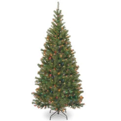Christmas Central 7' Pre-Lit Aspen Spruce Artificial Christmas Tree - Multi-Color Lights