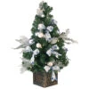 Christmas Central 4' Pre-Lit Silver Ornamented Artificial Christmas Tree - Clear Lights -Christmas Decoration Shop dnat dc13 309 40 83411.1587645159