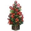 4' Pre-Lit Red Ribbon Ornamented Artificial Christmas Tree - Clear Lights -Christmas Decoration Shop dnat dc13 311 40 93182.1587645160