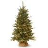 Christmas Central 4' Pre-lit Potted Burlap Artificial Christmas Tree, Clear Lights