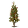 Christmas Central 4’ Pre-Lit Frosted Pine And Berry Artificial Christmas Tree, Clear Lights -Christmas Decoration Shop dnat fpb 306 40 1 92968.1640820176