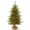 Christmas Central 4’ Pre-lit Kensington Burlap Artificial Christmas Tree, Clear Lights -Christmas Decoration Shop dnat knt3 306 40 1 60181.1631812659