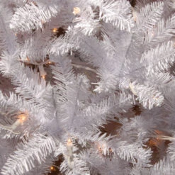 Christmas Central 7.5’ Pre-Lit White Kingswood Fir Slim Artificial Christmas Tree, White Lights -Christmas Decoration Shop dnat kww7 300 75 3 91336.1665520527