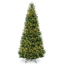 Christmas Central 10’ Pre-Lit Slim Natural Fraser Fir Artificial Christmas Tree, Clear Lights