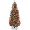 Christmas Central 7.5’ Pre-Lit Slim Natural Fraser Fir Artificial Christmas Tree, Multicolor Lights -Christmas Decoration Shop dnat naffslh1 75rlo 1 46956.1670489777