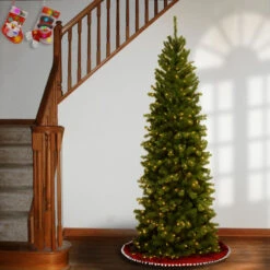 Christmas Central 7.5’ Pre-lit North Valley Spruce Pencil Artificial Christmas Tree – Clear Lights -Christmas Decoration Shop dnat nrv7 358 75 4 96400.1665174041