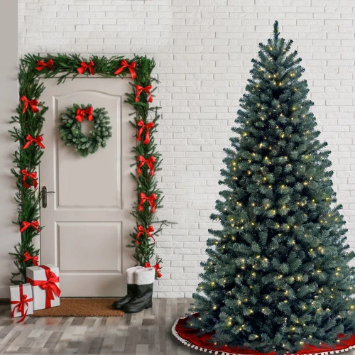 Christmas Central 6.5’ Pre-Lit Full North Valley Spruce Artificial Christmas Tree, Clear Lights 6 Christmas Central 6.5’ Pre-Lit Full North Valley Spruce Artificial Christmas Tree, Clear Lights - Image 4