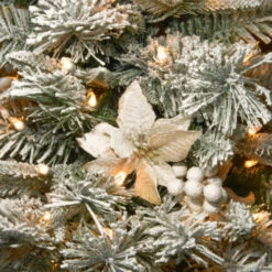 Christmas Central 6' Pre-Lit Slim Frosted Colonial Artificial Half Wall Christmas Tree, Clear Lights -Christmas Decoration Shop dnat peco8 362 6h 3 29715.1587645164