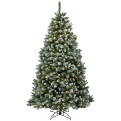 7.5’ Pre-Lit Finley Pine Artificial Christmas Tree - Clear Lights