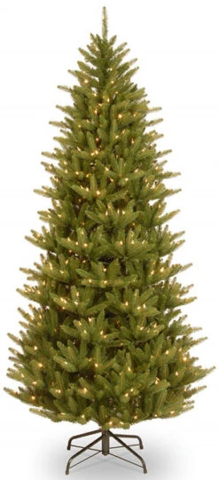 7.5’ Pre-Lit Natural Fraser Slim Artificial Christmas Tree – Clear Lights