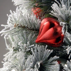 Christmas Central 5' Pre-lit Potted Snowy Bristle Pine Entrance Artificial Christmas Tree – Clear Lights -Christmas Decoration Shop dnat snp7 309 50 3 97956.1631812640