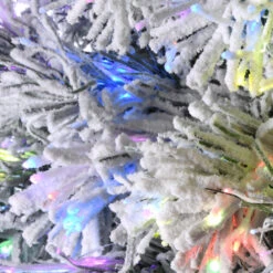 Christmas Central 3' Pre-lit Potted Evergreen Flocked Artificial Christmas Tree, Fiber Optic Lights -Christmas Decoration Shop dnat szef7 100l 36 1 5 84230.1648950390