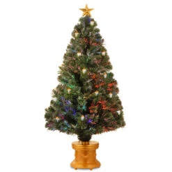 Christmas Central 48" Pre-Lit Medium Fiber Optic Artificial Christmas Fireworks Tree, LED Lights
