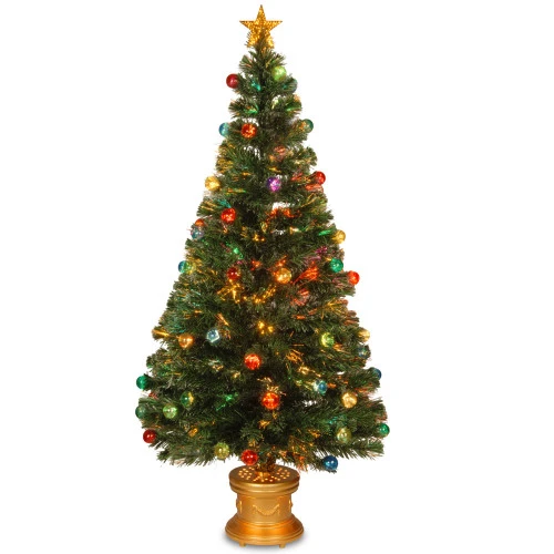 60" Pre-Lit Medium Fiber-Optic Artificial Ornamented Christmas Fireworks Tree - LED Lights 3 60" Pre-Lit Medium Fiber-Optic Artificial Ornamented Christmas Fireworks Tree - LED Lights