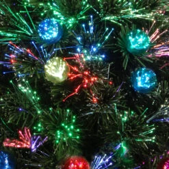6' Pre-Lit Slim Fiber-Optic Artificial Fireworks Ornamented Christmas Tree - Multicolor LED Lights -Christmas Decoration Shop dnat szox7 100l 72 2 87104.1587645074