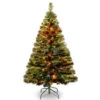4' Pre-Lit Medium Fiber Optic Artificial Christmas Tree - Multicolor LED Lights