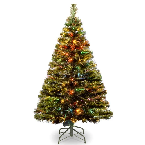 4' Pre-Lit Medium Fiber Optic Artificial Christmas Tree - Multicolor LED Lights 3 4' Pre-Lit Medium Fiber Optic Artificial Christmas Tree - Multicolor LED Lights