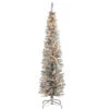 6' Pre-Lit Pencil Silver Tinsel Artificial Christmas Tree - Clear Lights -Christmas Decoration Shop dnat tt33 300 60 55478.1587645143