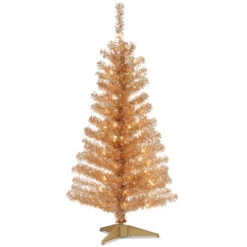 Christmas Central 4' Pre-Lit Slim Champagne Gold Tinsel Artificial Christmas Tree, Clear Lights 7 Christmas Central 4' Pre-Lit Slim Champagne Gold Tinsel Artificial Christmas Tree, Clear Lights -Christmas Decoration Shop dnat tt33 302 40 79361.1665174306