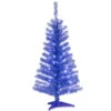 Christmas Central 4' Pre-Lit Medium Blue Tinsel Artificial Christmas Tree, Clear Lights -Christmas Decoration Shop dnat tt33 307 40 01909.1587645072