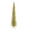 Christmas Central 9' Pencil Champagne Gold Tinsel Artificial Christmas Tree, Unlit -Christmas Decoration Shop dnat tt33 702 90 13944.1587644856