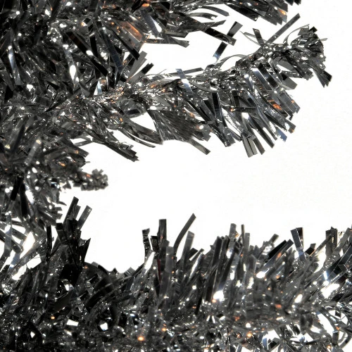 9' Pencil Black Tinsel Artificial Christmas Tree - Unlit 4 9' Pencil Black Tinsel Artificial Christmas Tree - Unlit - Image 2