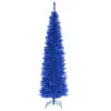 6' Pencil Blue Tinsel Artificial Christmas Tree - Unlit