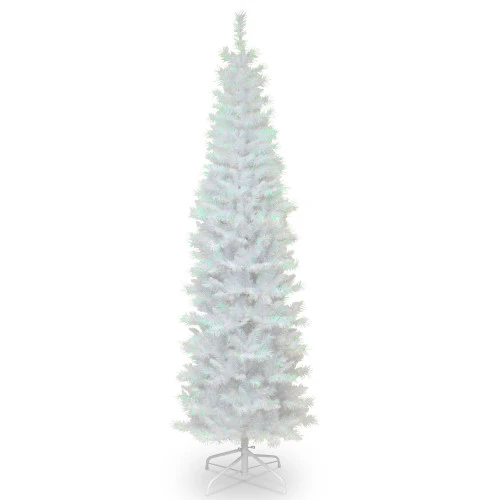 Christmas Central 7' Pencil White Iridescent Tinsel Artificial Christmas Tree, Unlit 3 Christmas Central 7' Pencil White Iridescent Tinsel Artificial Christmas Tree, Unlit