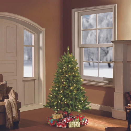 4.5’ Pre-Lit Full Fraser Fir Artificial Christmas Tree - Clear Lights 4 4.5’ Pre-Lit Full Fraser Fir Artificial Christmas Tree - Clear Lights - Image 2