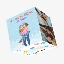 Lesbian Couple All I Want For Christmas Confetti-exploding Greetings Card