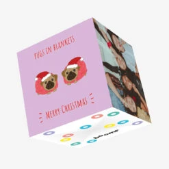 Pugs In Blankets Christmas Confetti-exploding Greetings Card